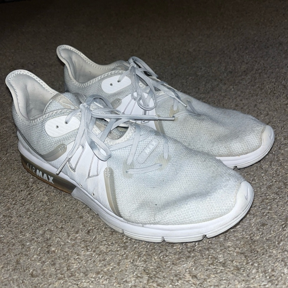 Nike Air Max Shoes Mens Size 12 Athletic Sneakers 921694-101 Comfort White Gum